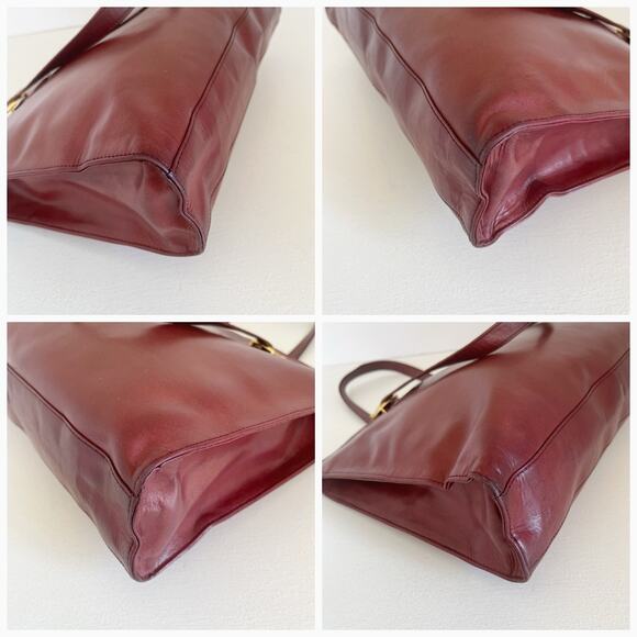 CARTIER Vintage Large Burgandy Leather Doctors Unisex Handbag - Picture 8 of 16